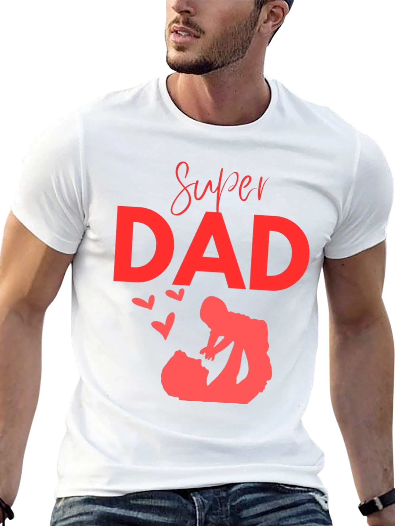 Super Dad Graphic T-Shirt - Black