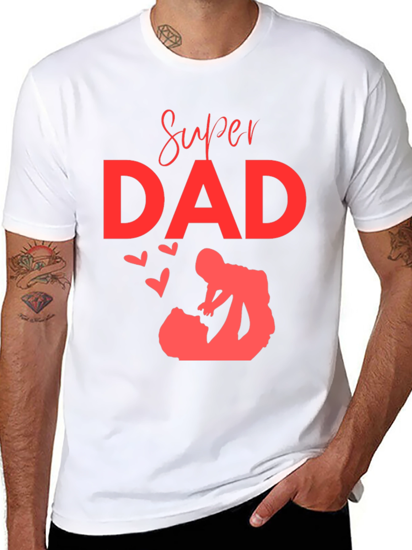 Super Dad Graphic T-Shirt - Black