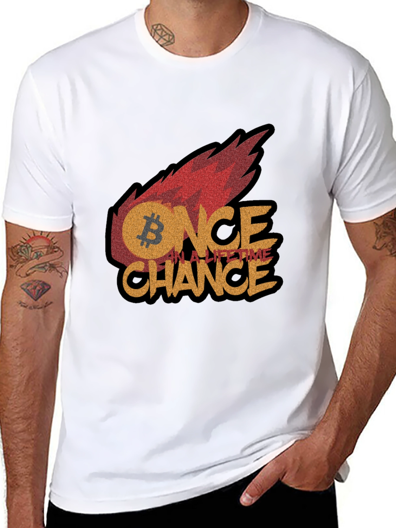 Bitcoin Once In A Lifetime Chance Graphic Tee