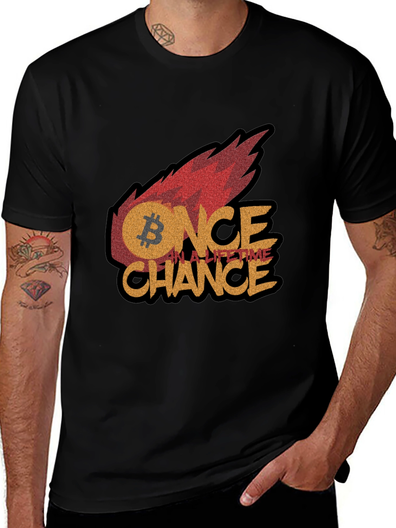 Bitcoin Once In A Lifetime Chance Graphic Tee