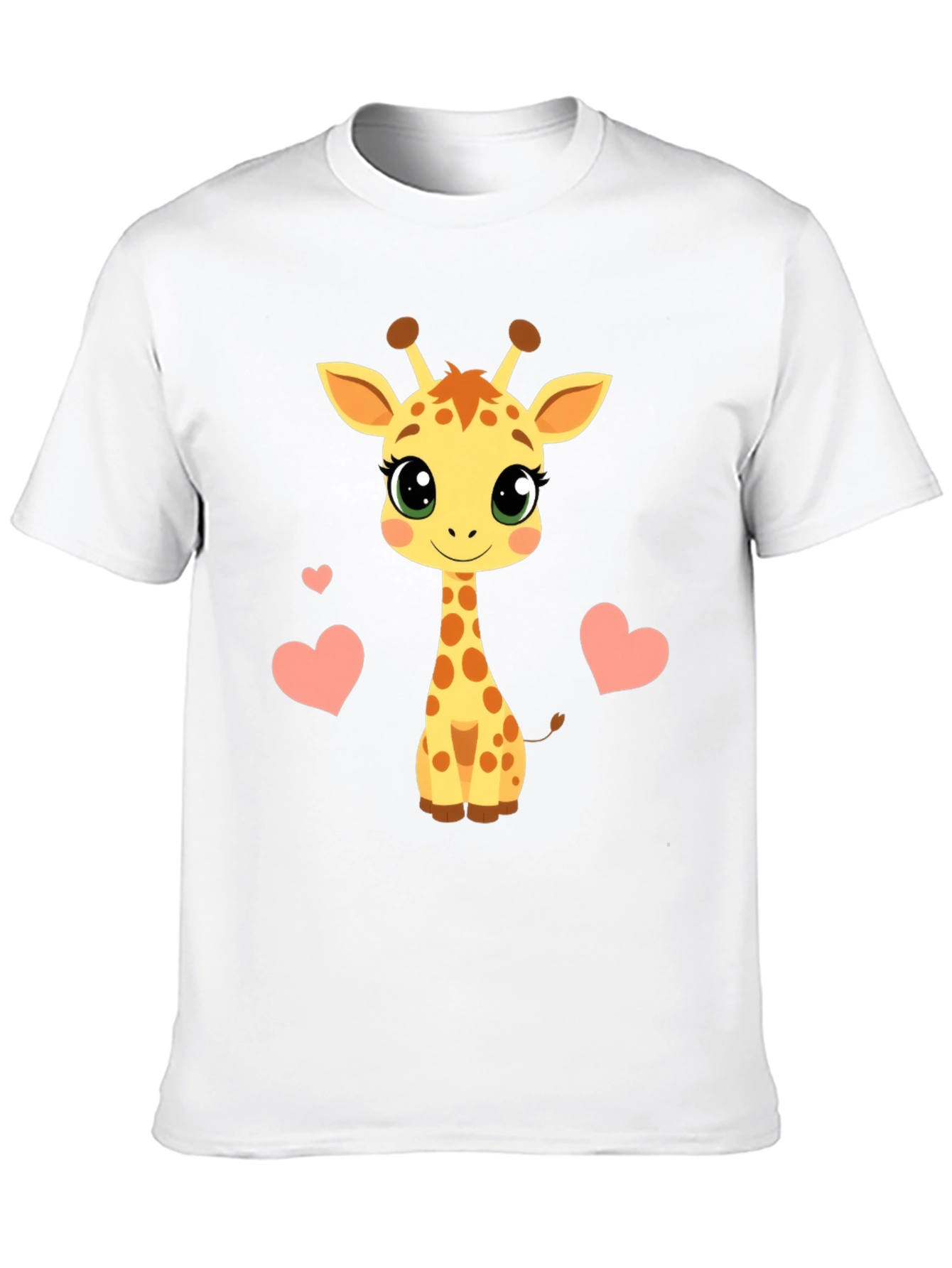 Giraffe Heart Graphic Tee - Mens Black T-Shirt