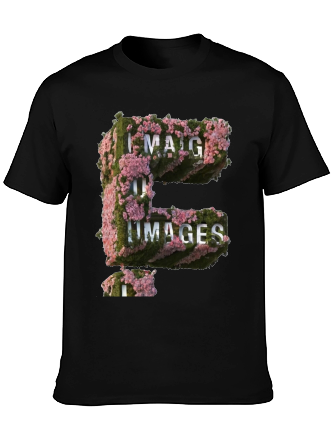 Floral E Images T-Shirt - Unique Graphic Tee