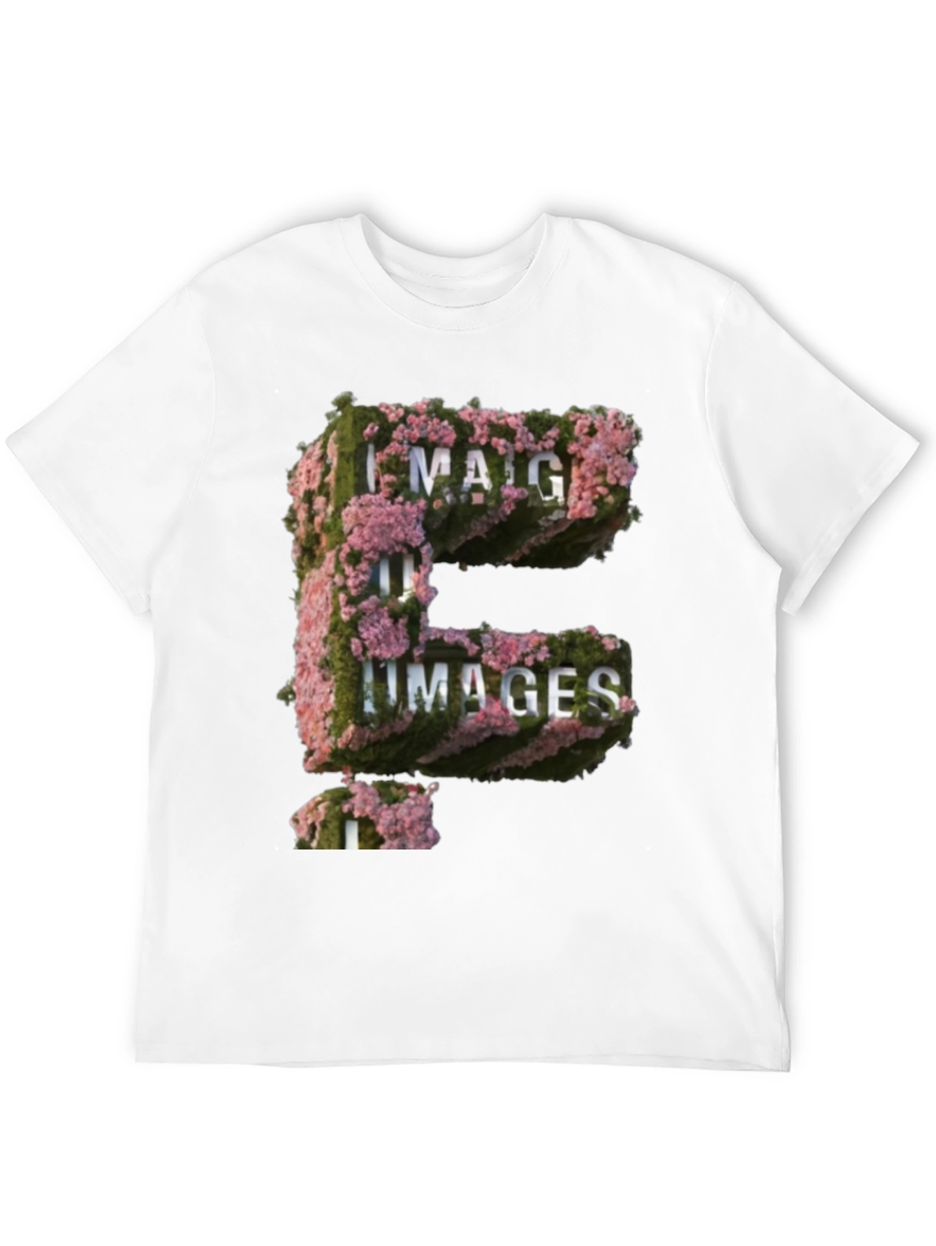 Floral E Images T-Shirt - Unique Graphic Tee