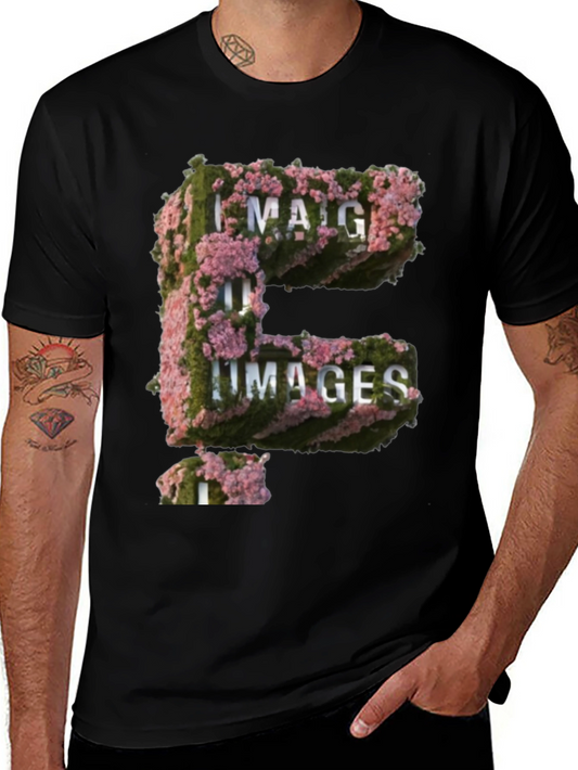 Floral E Images T-Shirt - Unique Graphic Tee