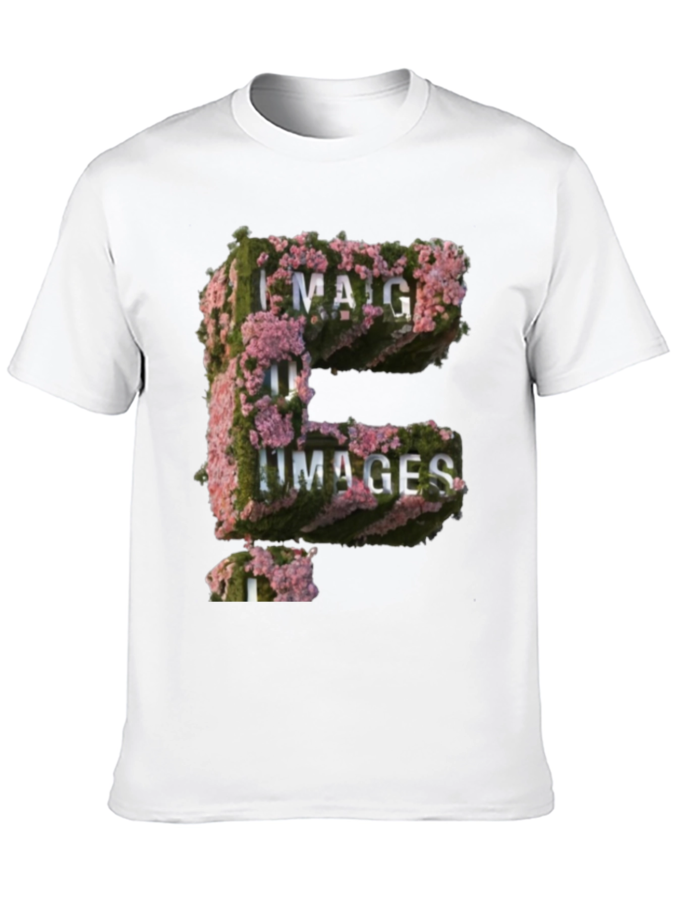 Floral E Images T-Shirt - Unique Graphic Tee