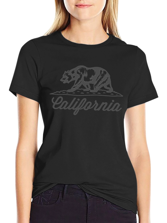 California Bear Graphic Tee - Mens Black Cotton T-Shirt
