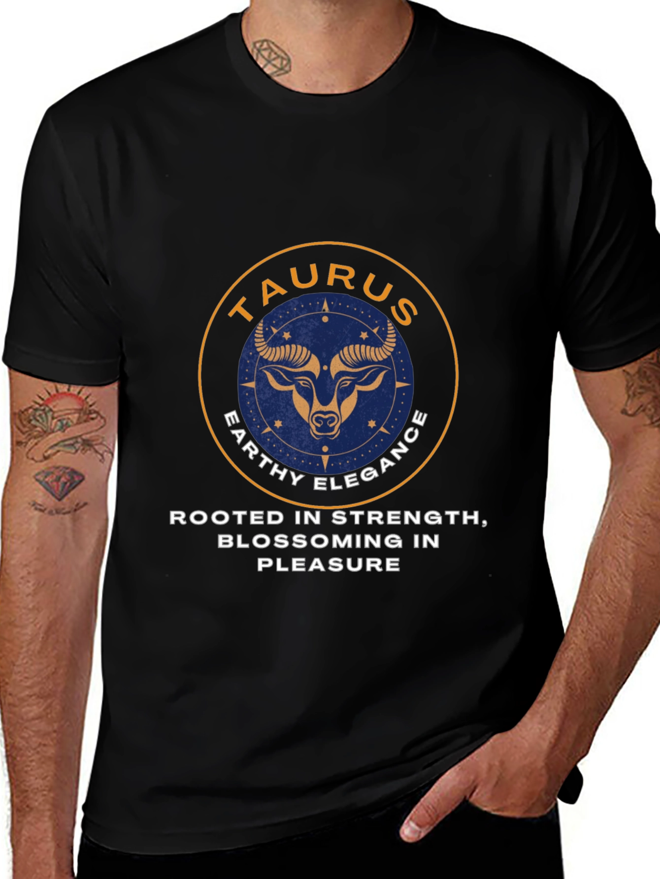 Taurus Zodiac Graphic Tee - Earthy Elegance Style