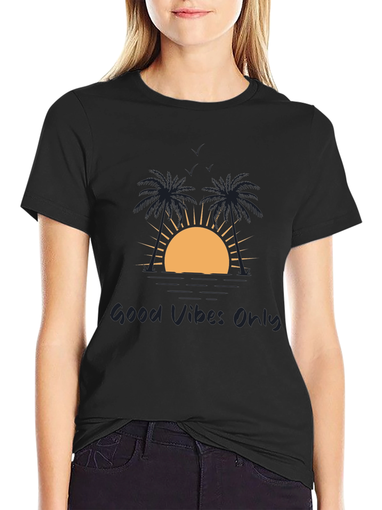 Good Vibes Only Black Graphic Tee