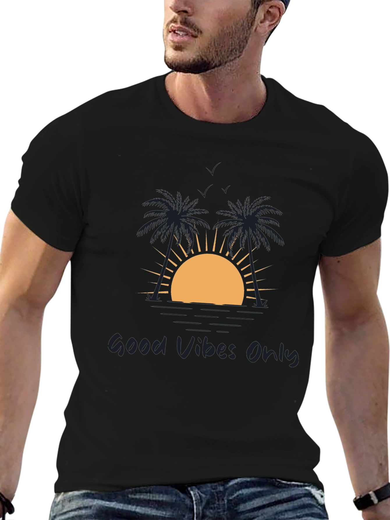 Good Vibes Only Black Graphic Tee