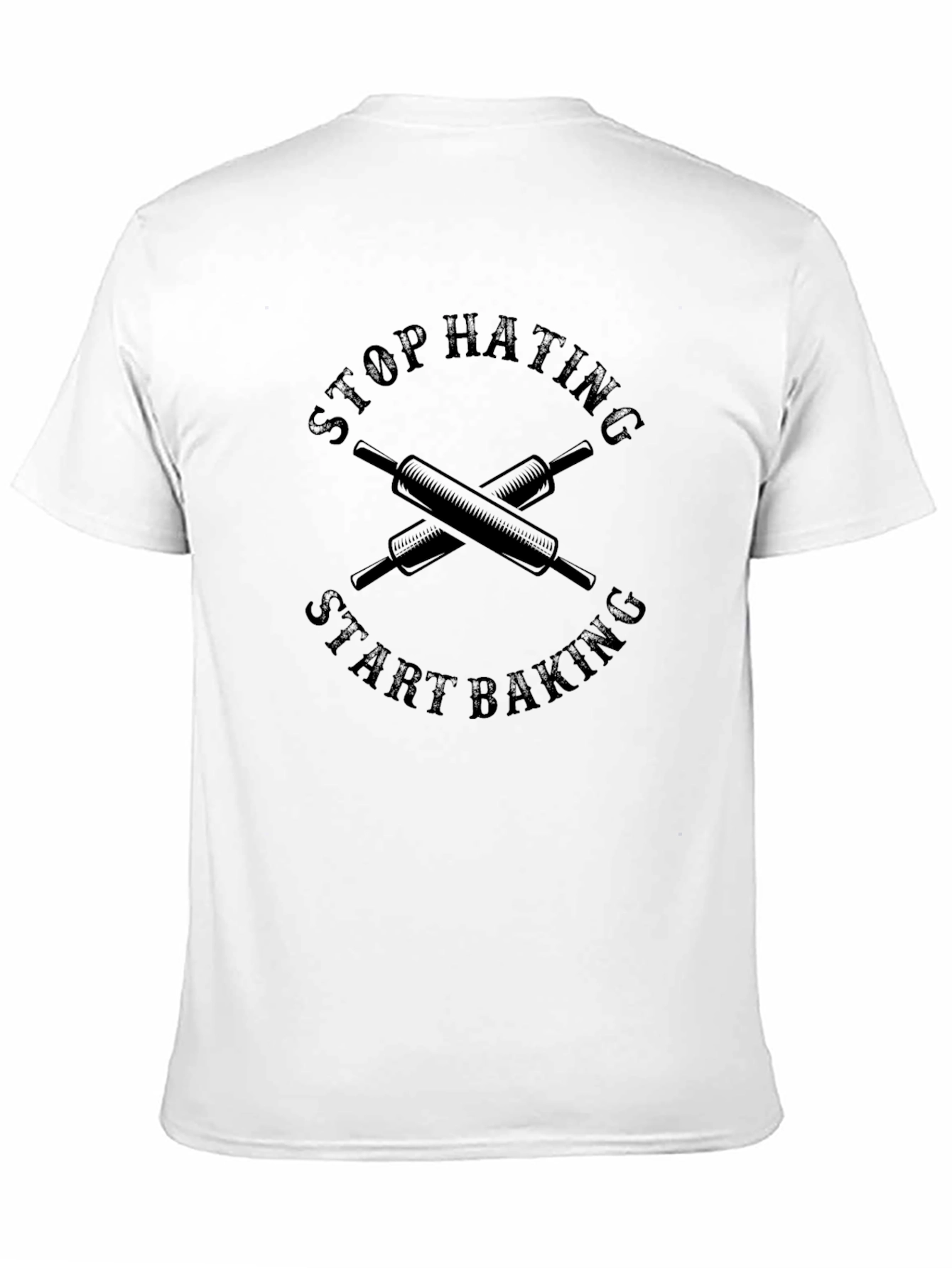 Stop Hating Start Baking Black T-Shirt