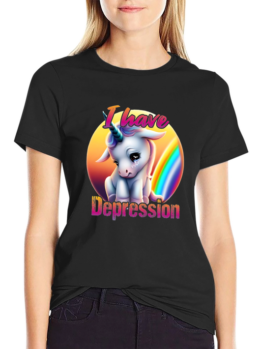 Sad Unicorn T-Shirt - Depression Awareness Tee