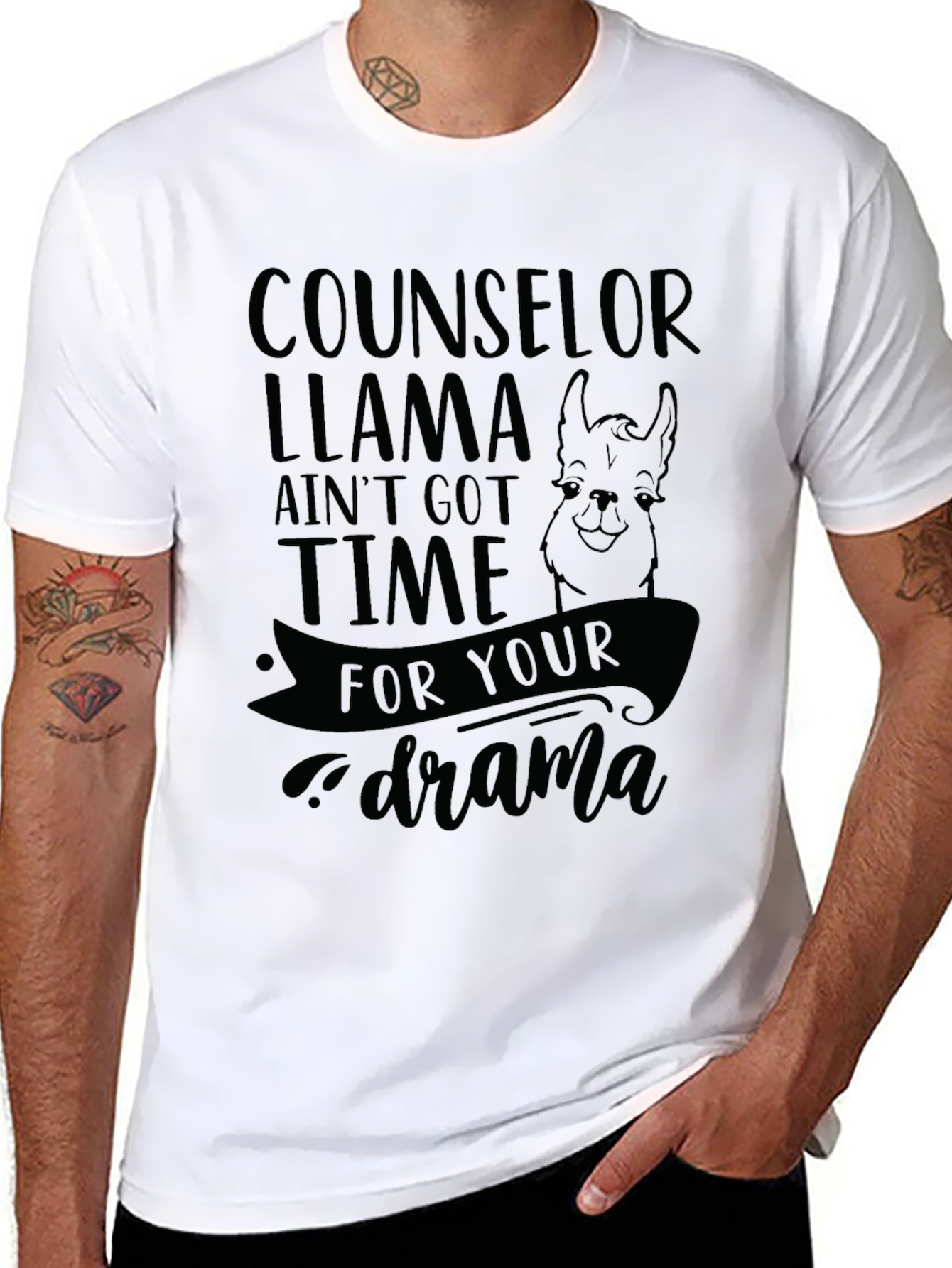 Counselor Llama T-Shirt - No Drama!
