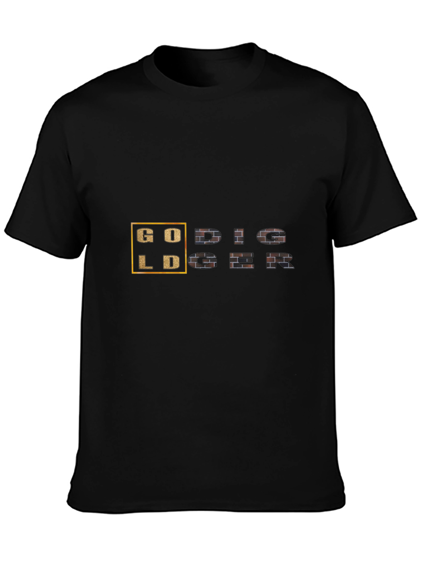 Gold Digger Graphic Tee - Black Short Sleeve