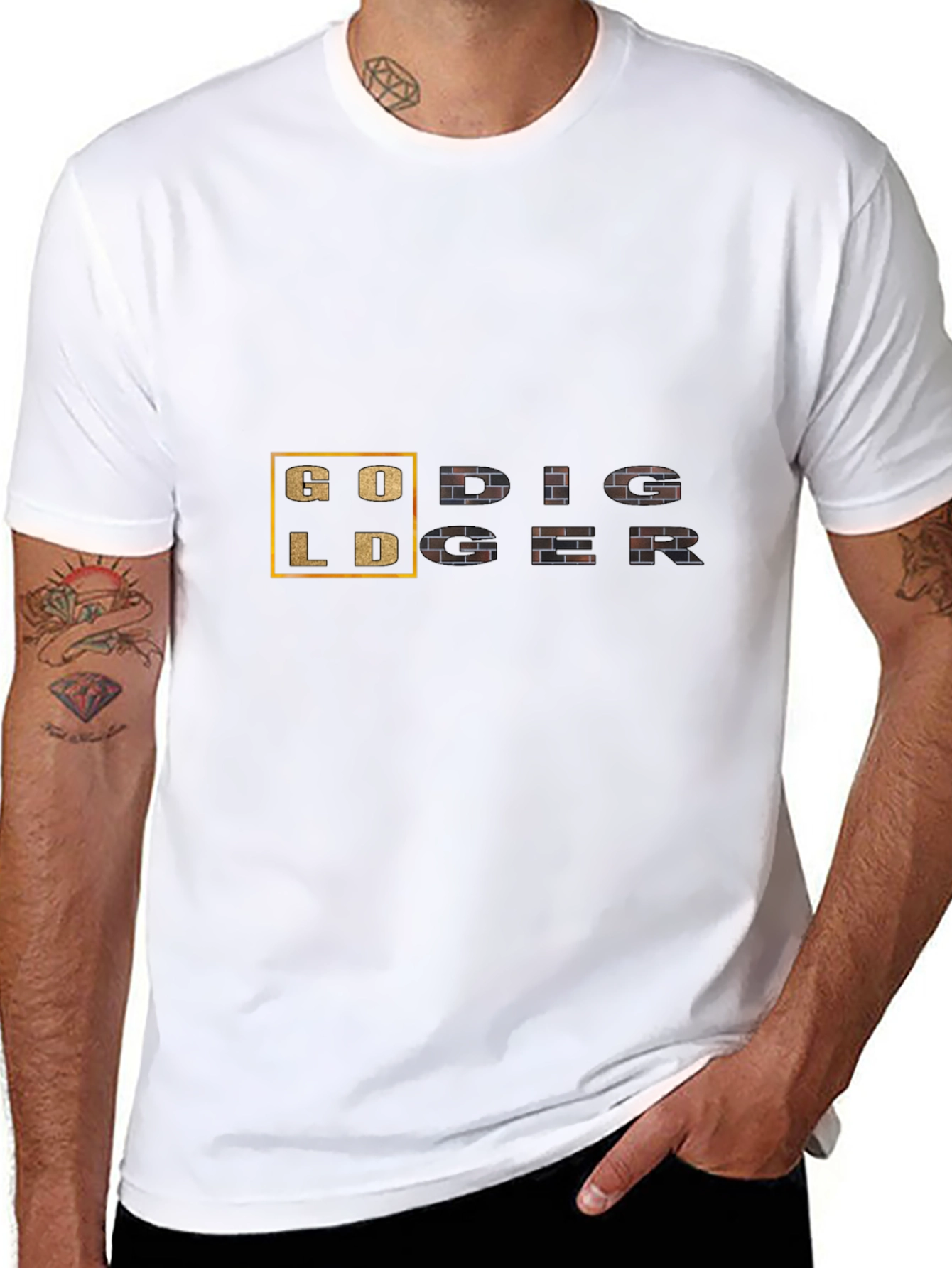 Gold Digger Graphic Tee - Black Short Sleeve