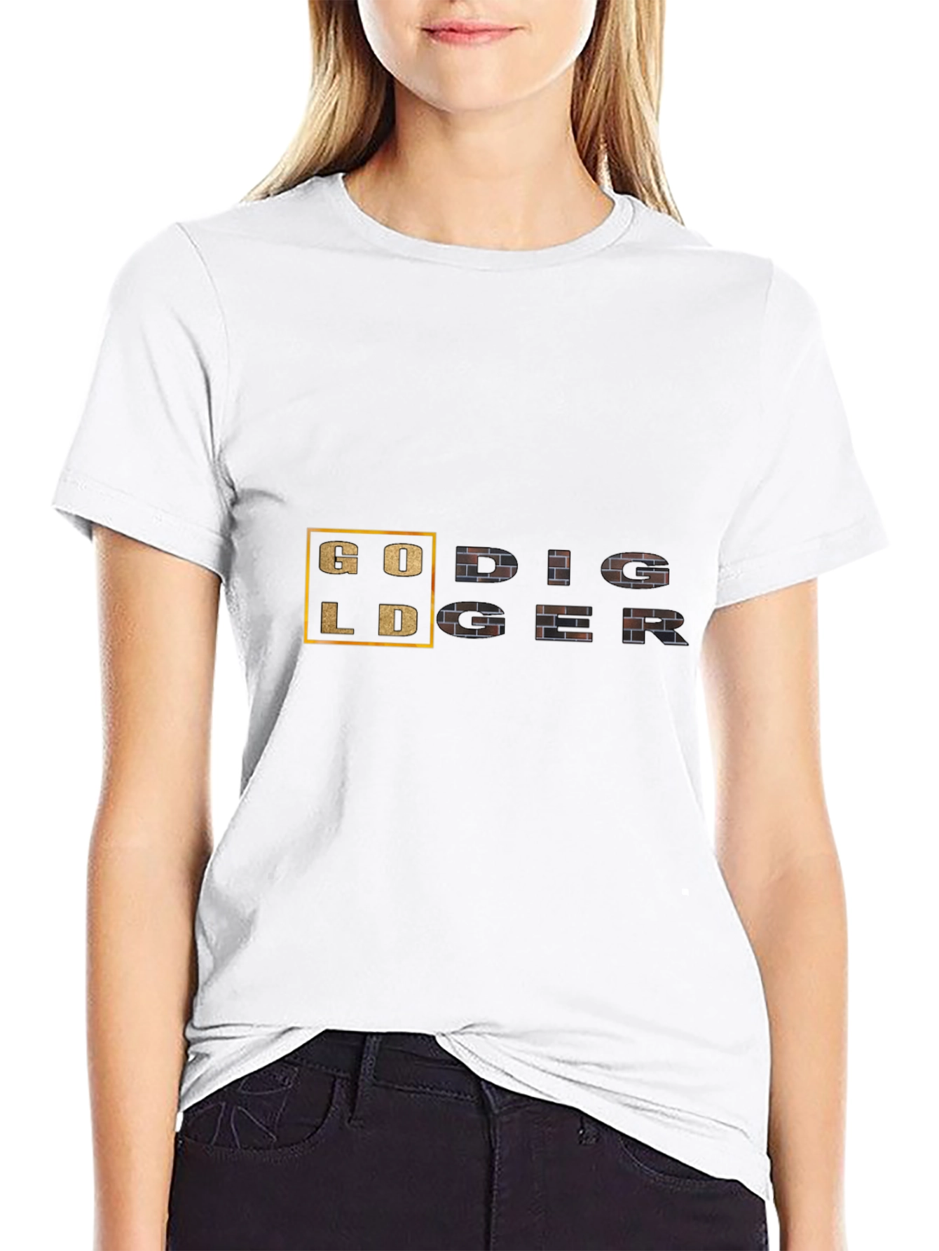 Gold Digger Graphic Tee - Black Short Sleeve