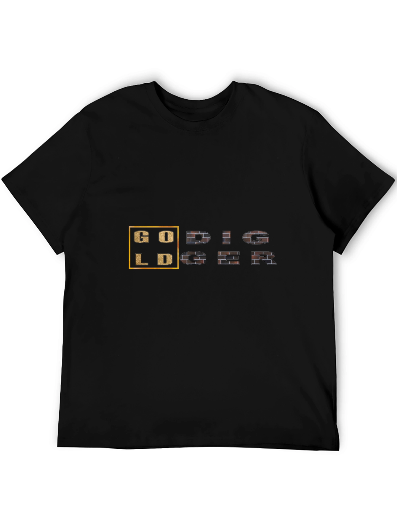 Gold Digger Graphic Tee - Black Short Sleeve