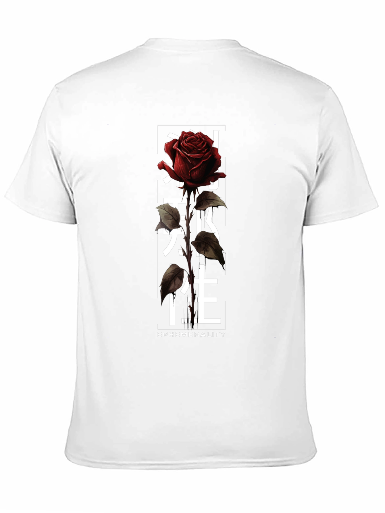 Ephemeral Rose Graphic Tee - Black