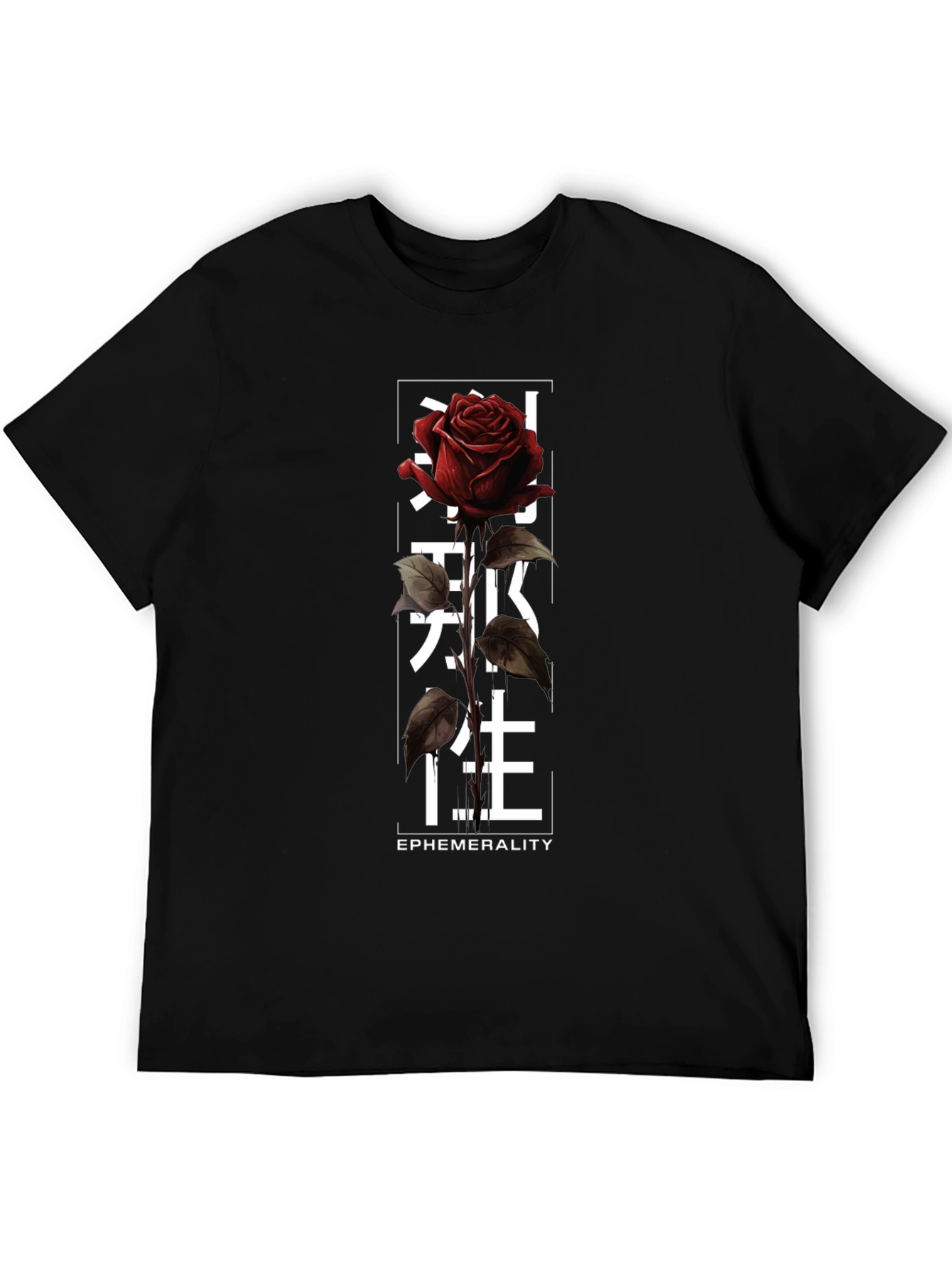 Ephemeral Rose Graphic Tee - Black