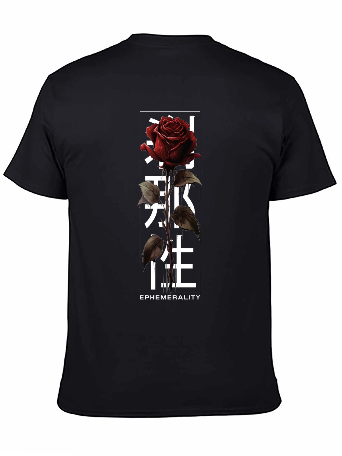 Ephemeral Rose Graphic Tee - Black