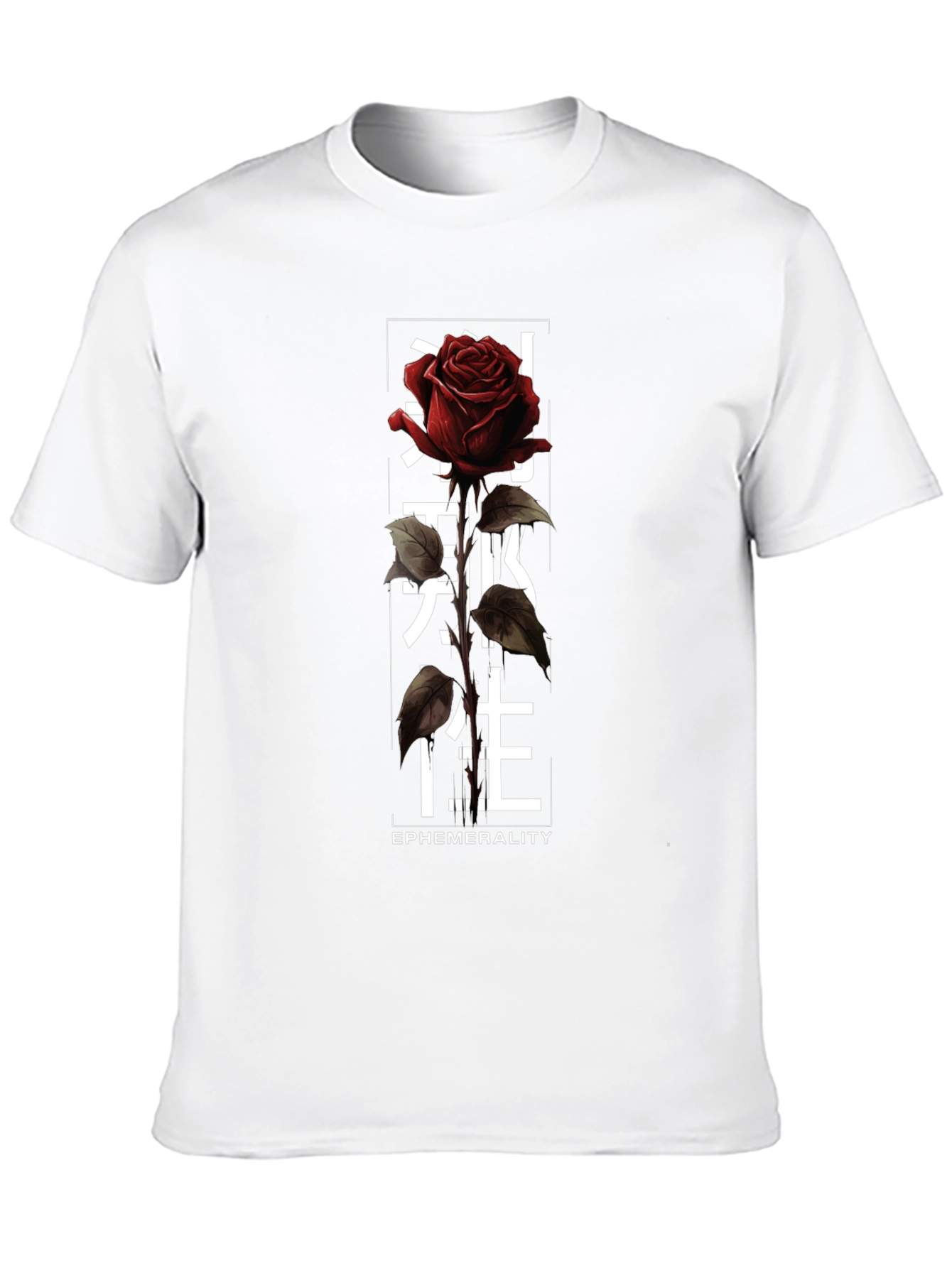 Ephemeral Rose Graphic Tee - Black