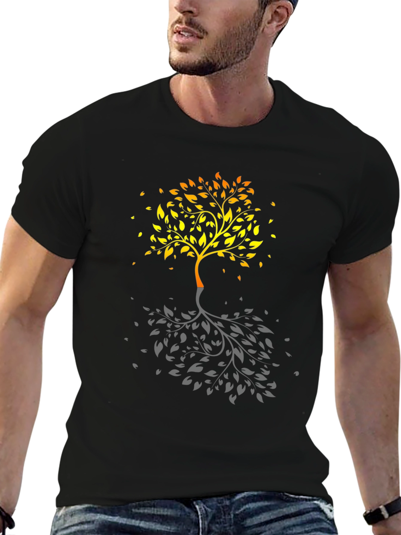 Tree of Life Mens Black Graphic Tee