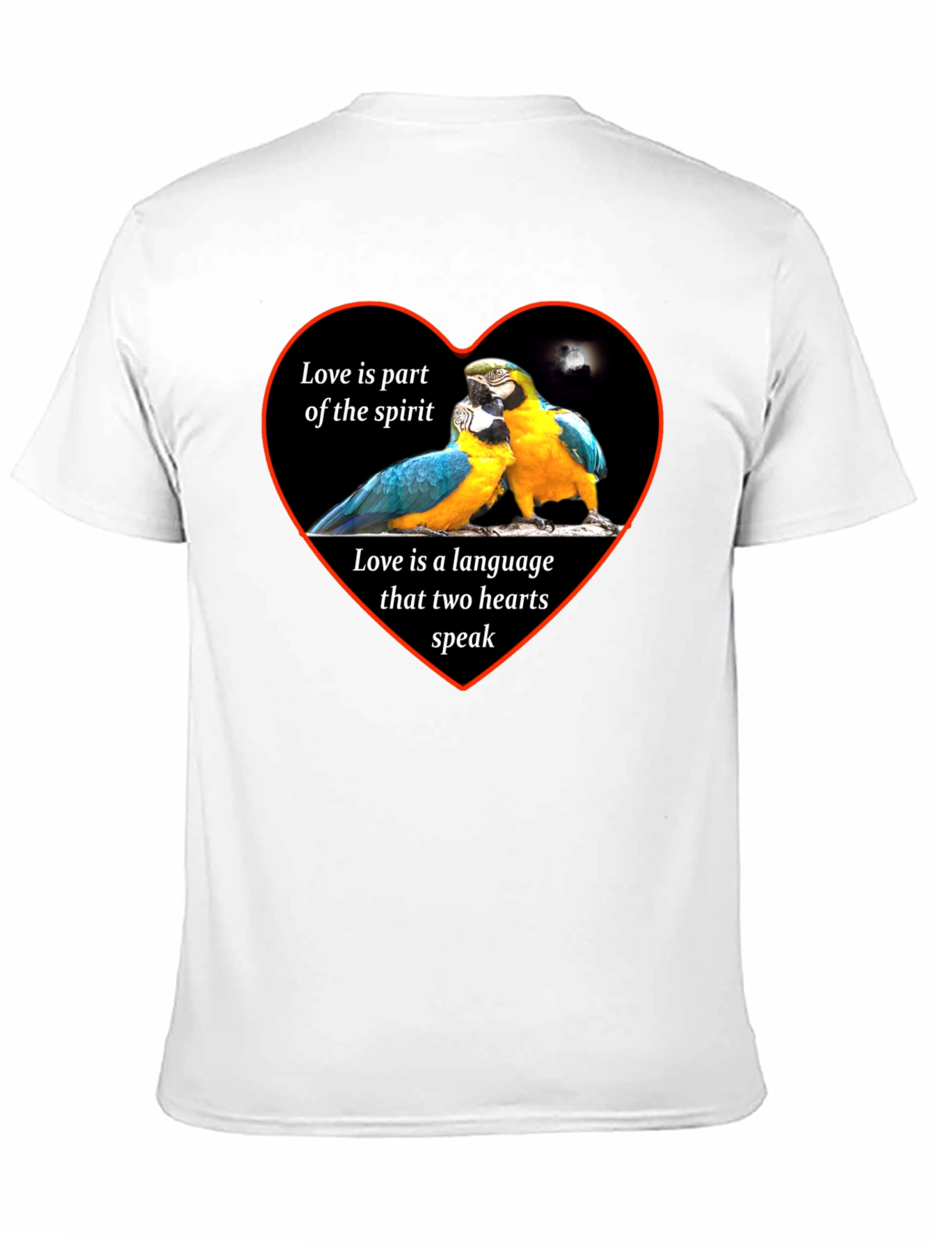 Love Parrots Heart T-Shirt - Spirit & Language