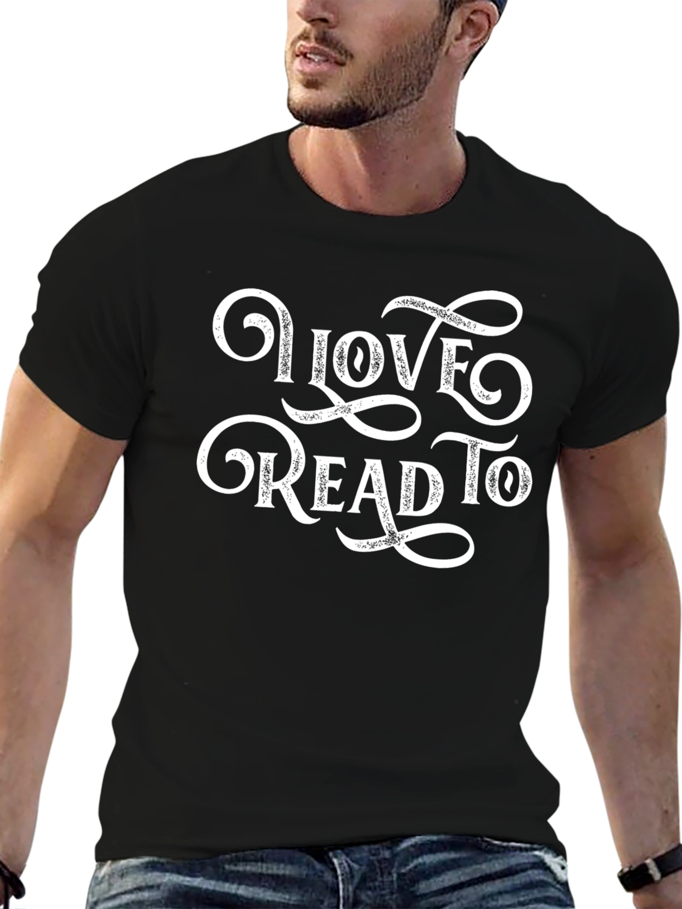 Love To Read Tee - Black Cotton Blend