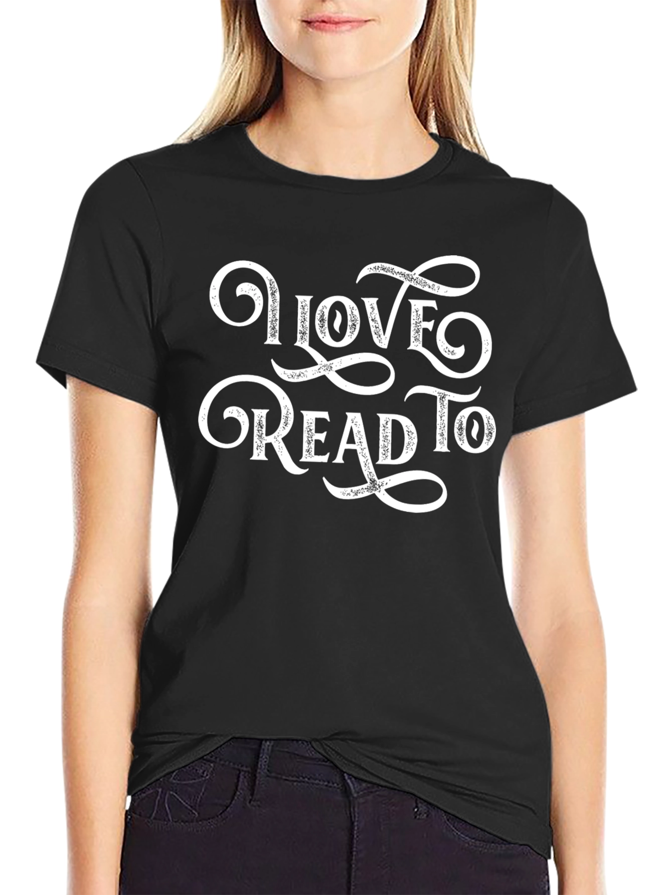 Love To Read Tee - Black Cotton Blend
