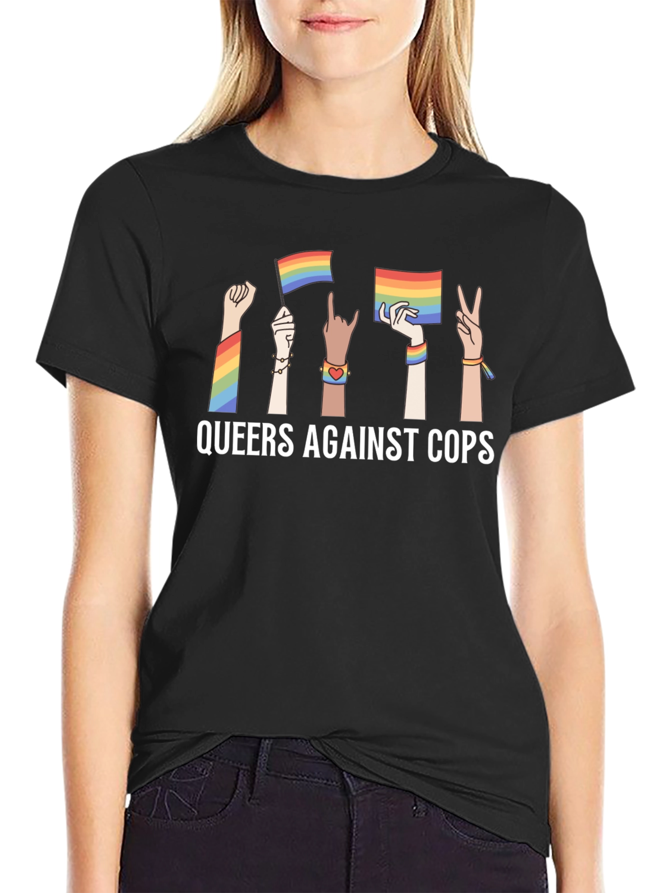 Queers Against Cops Graphic T-Shirt