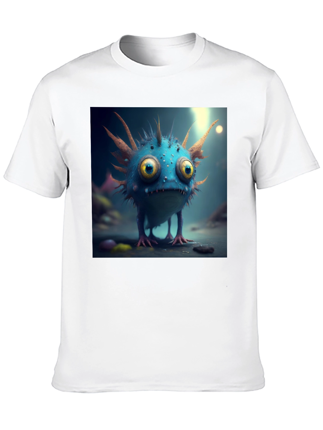Cute Monster Graphic Tee - Black