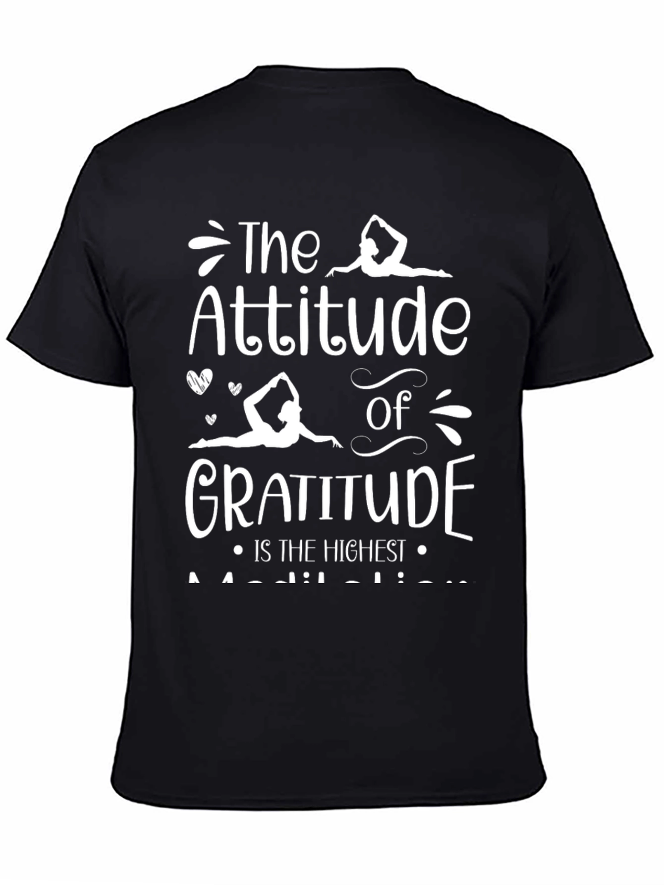 Gratitude Graphic Tee - Black Cotton Comfort