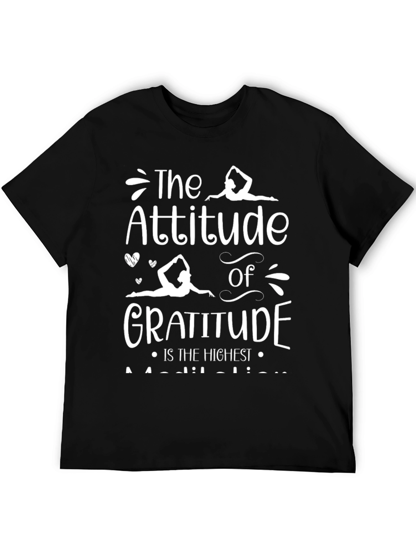Gratitude Graphic Tee - Black Cotton Comfort