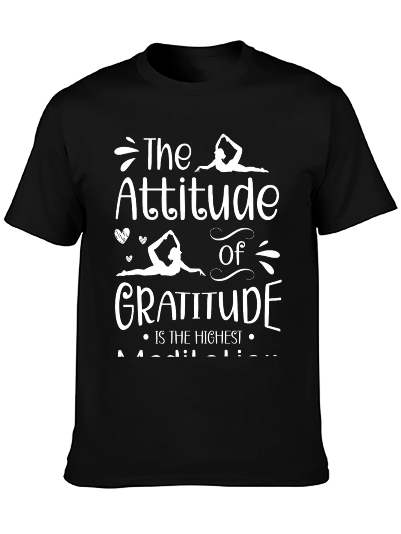 Gratitude Graphic Tee - Black Cotton Comfort