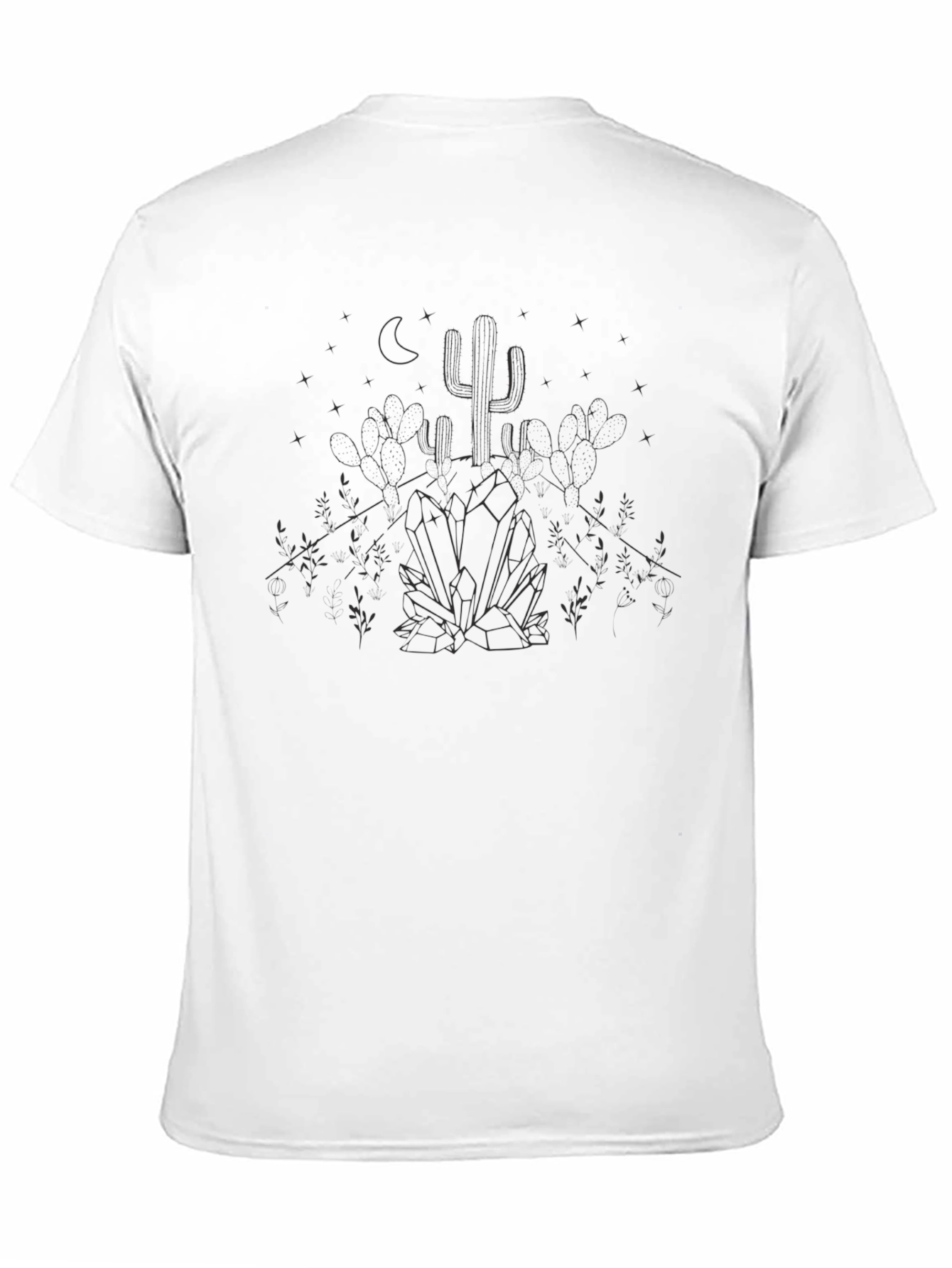 Black Desert Night Cactus T-Shirt