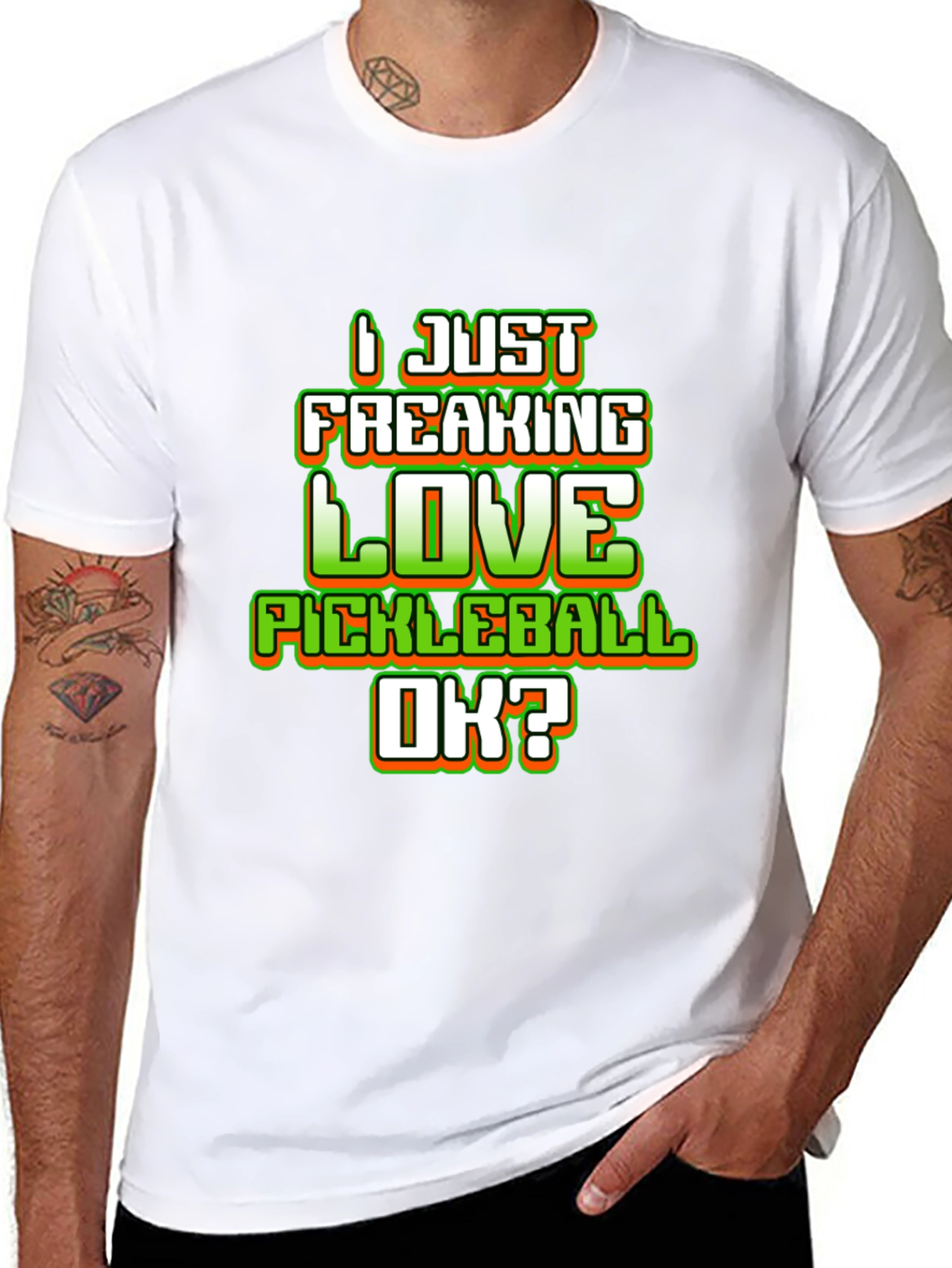 I Love Pickleball Graphic T-Shirt