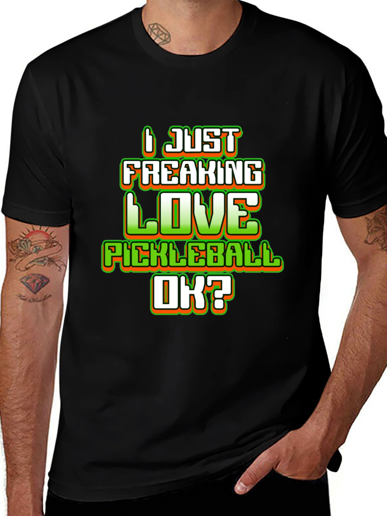 I Love Pickleball Graphic T-Shirt