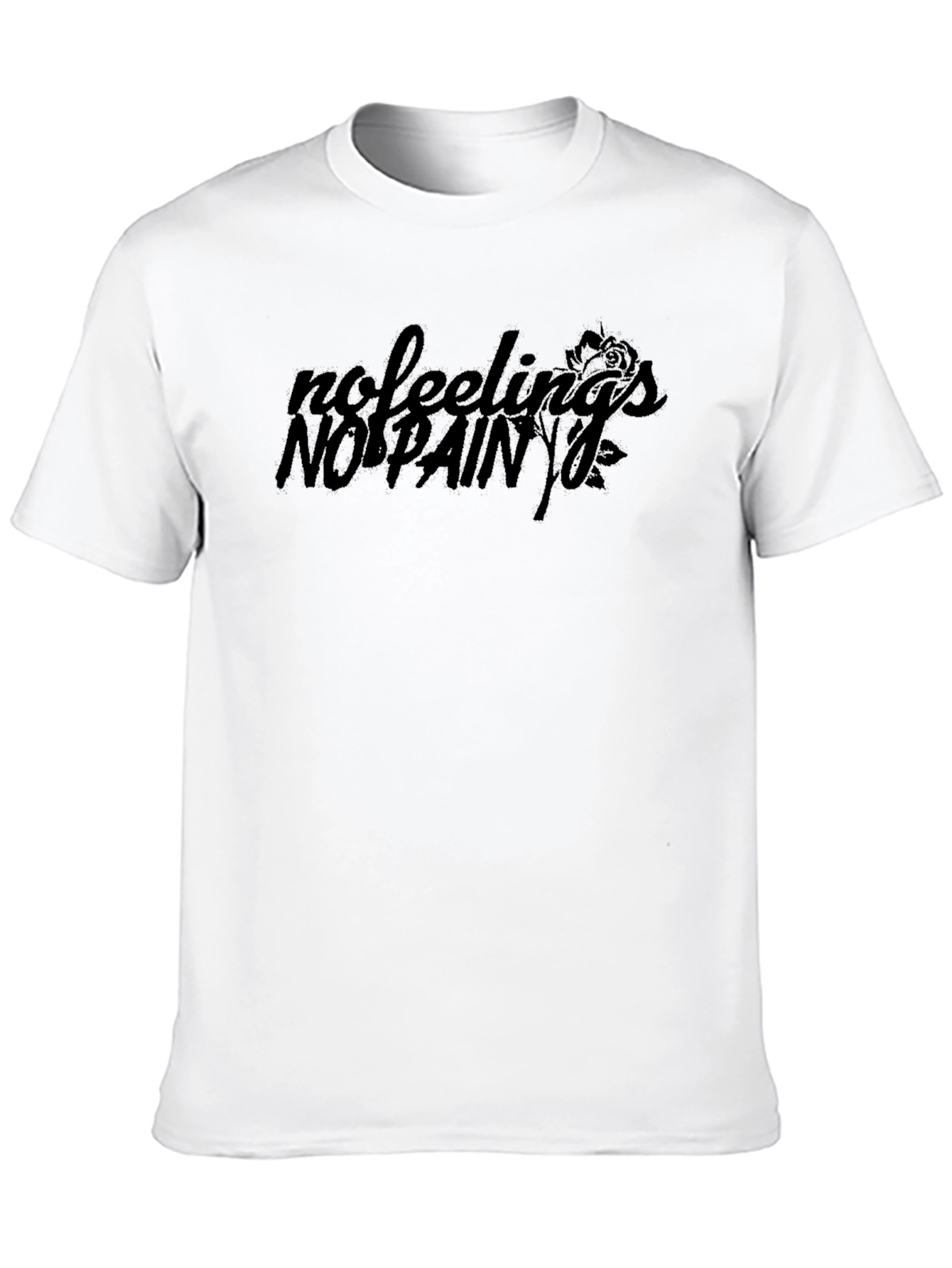 No Feelings No Pain Graphic T-Shirt - Black
