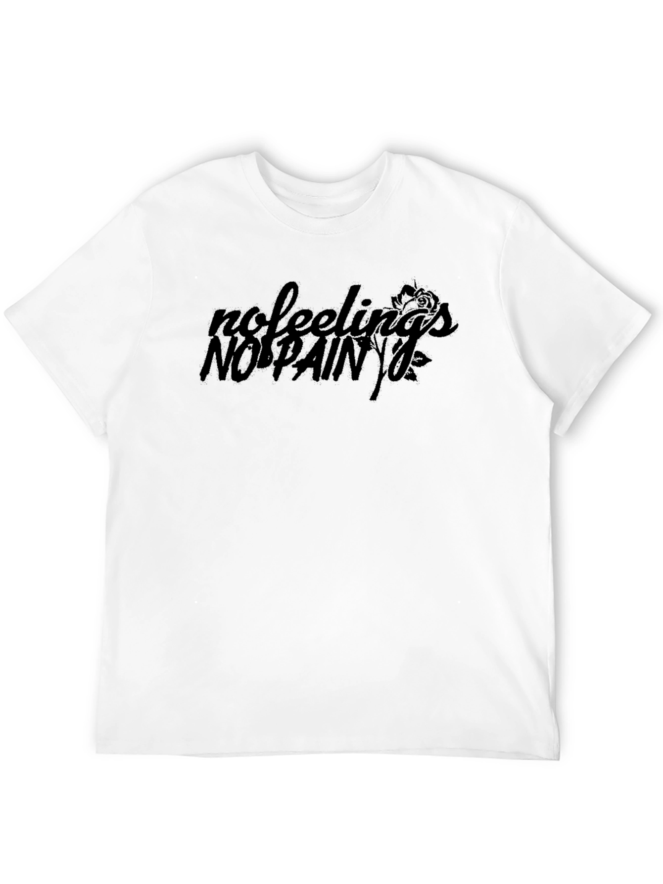 No Feelings No Pain Graphic T-Shirt - Black