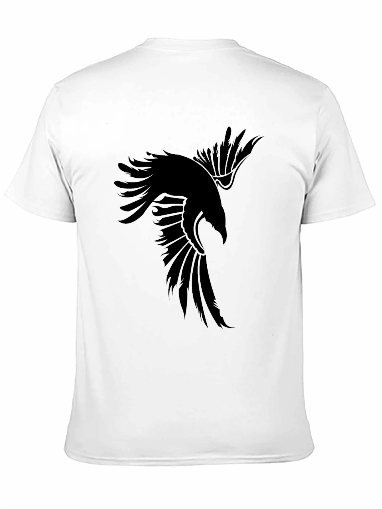 Mens Black Raven Graphic T-Shirt