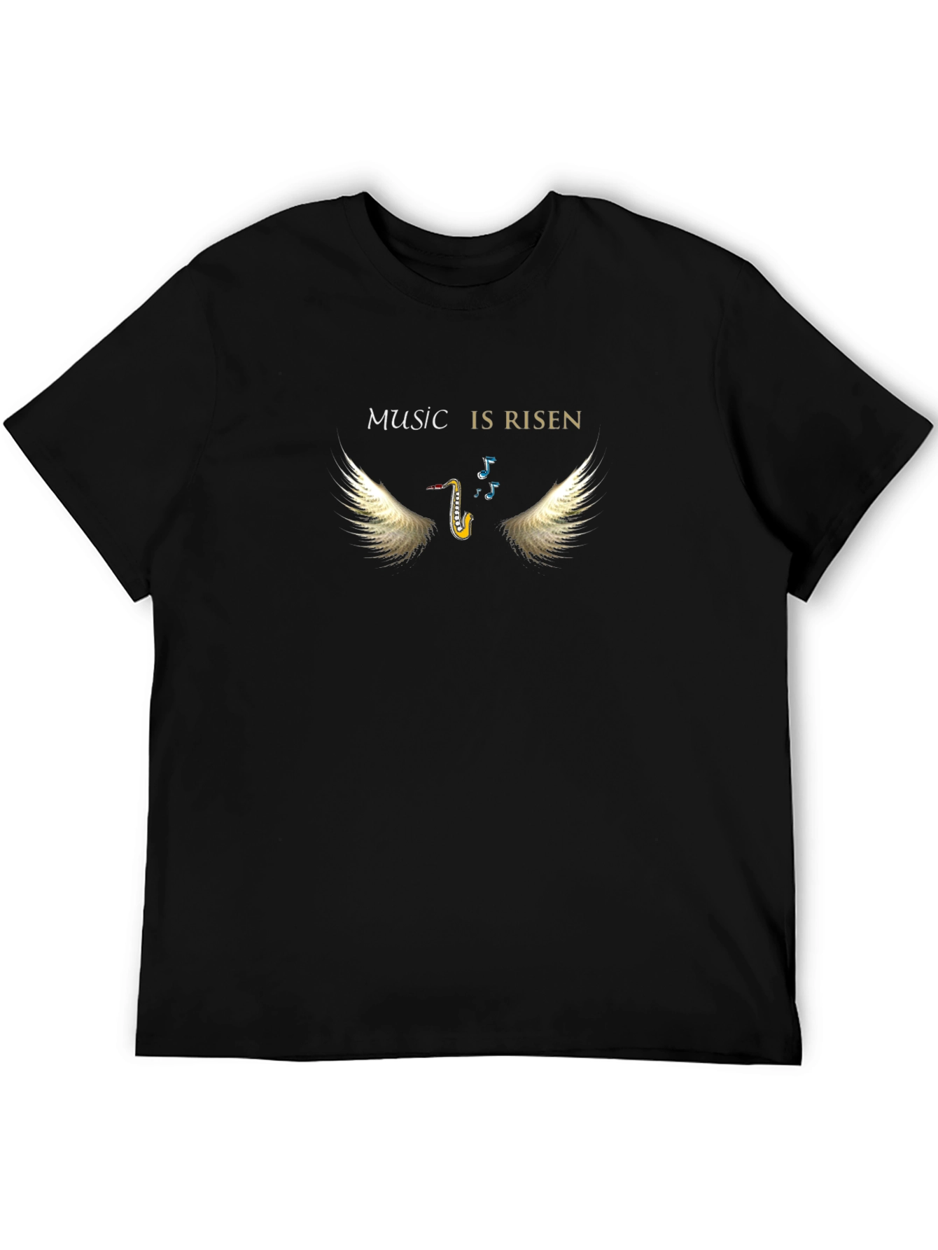 Music is Risen Saxophone Winged T-Shirt