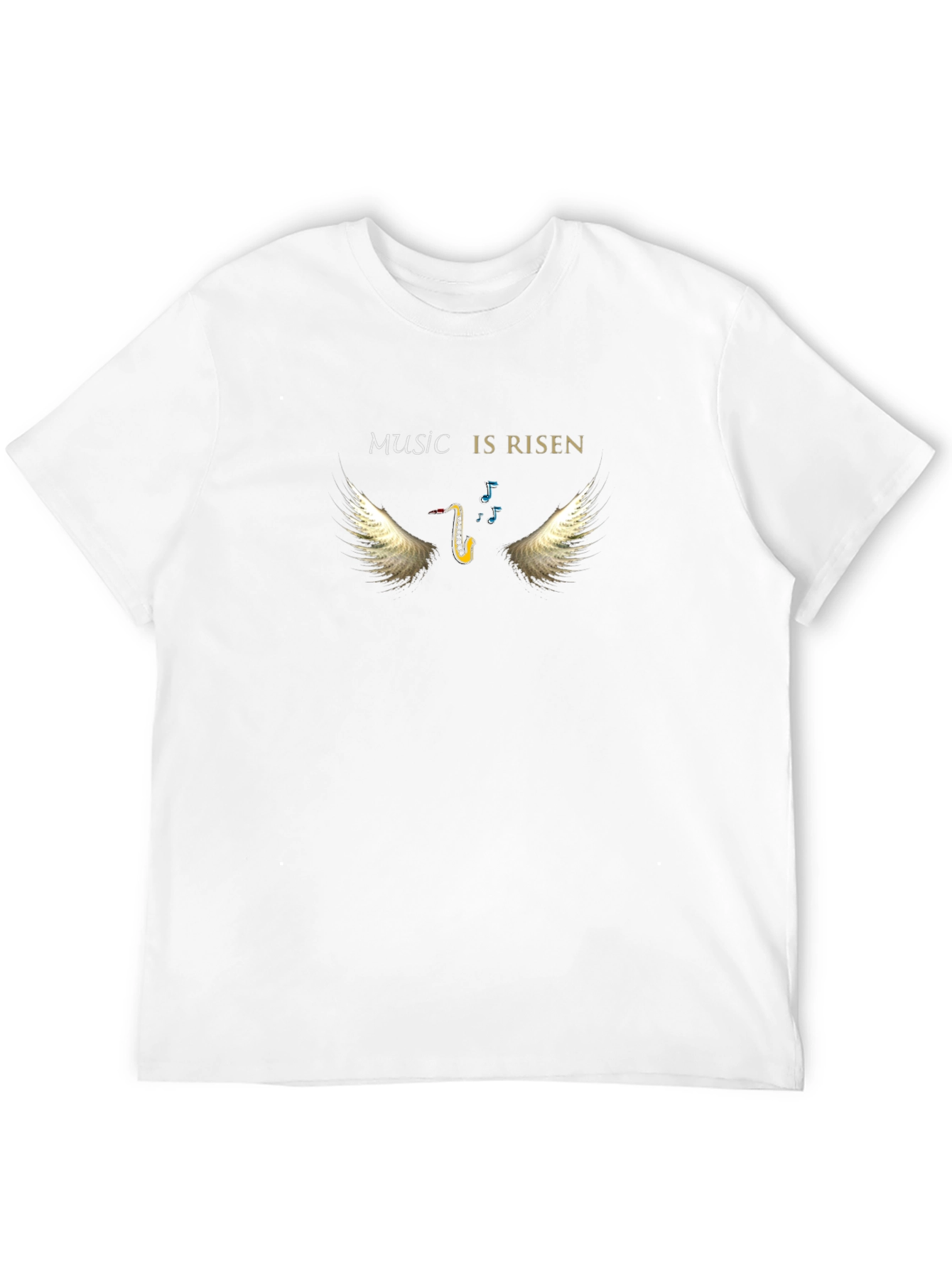 Music is Risen Saxophone Winged T-Shirt