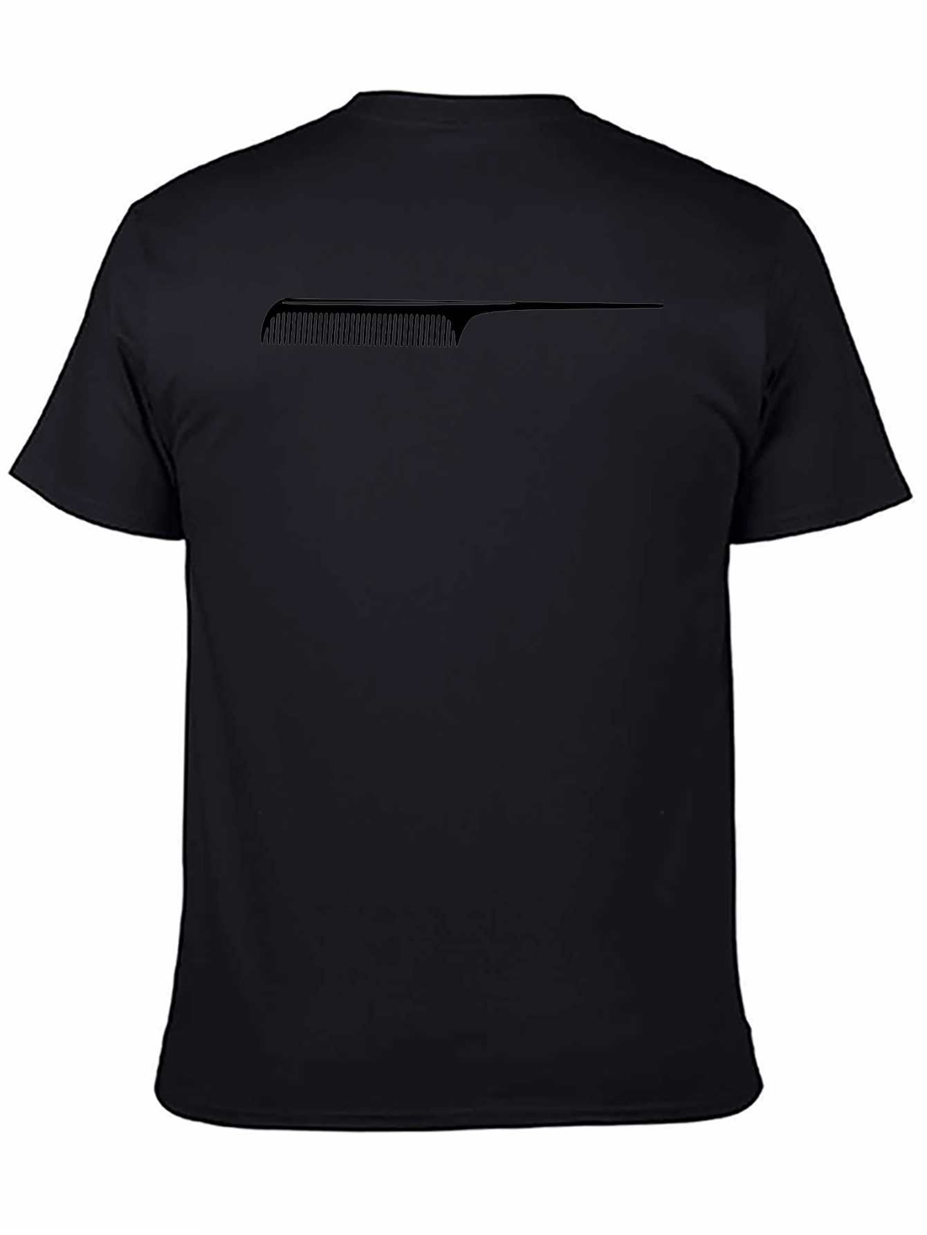 Comb Graphic Tee - Stylish Black T-Shirt