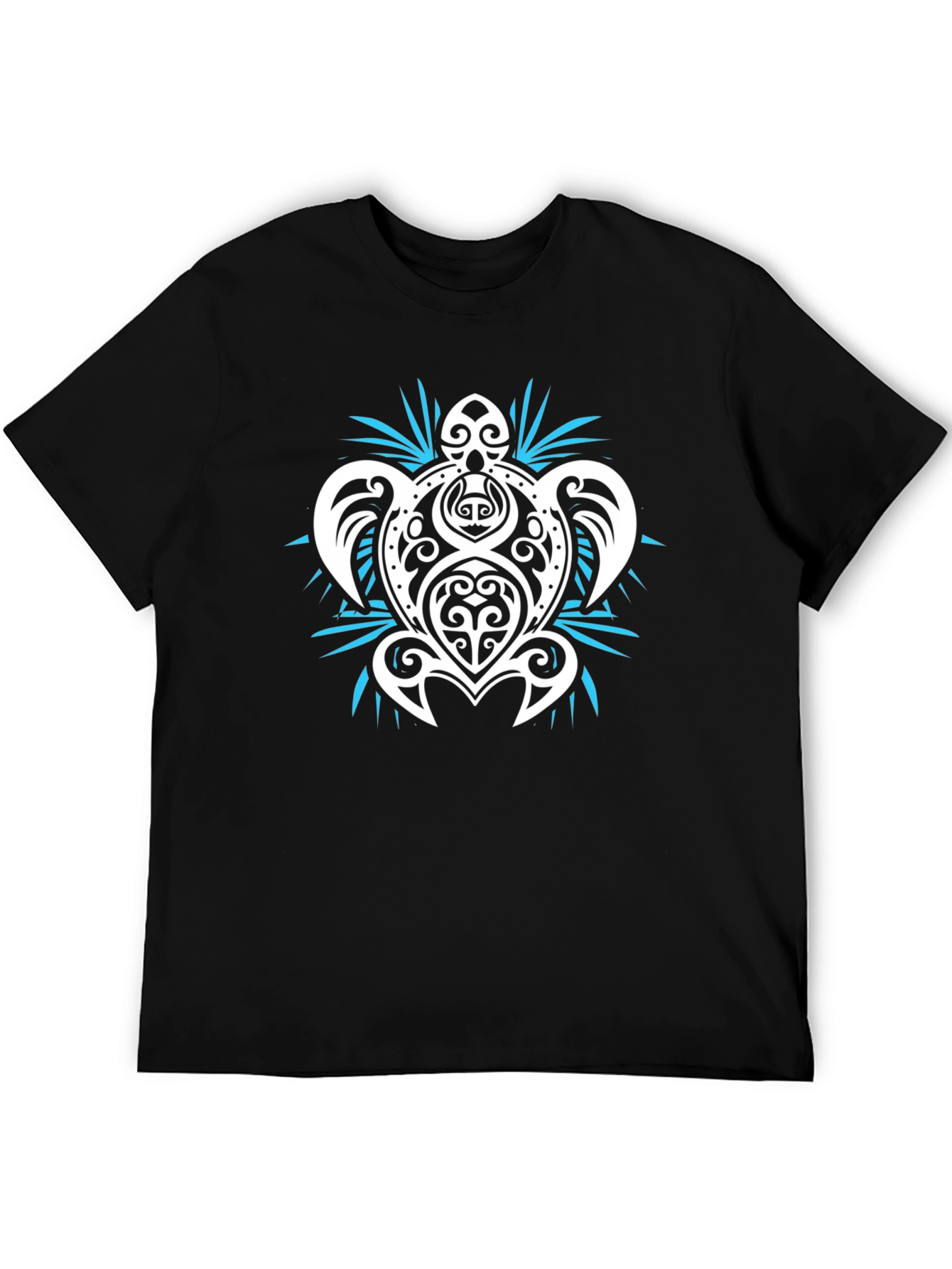 Tribal Turtle Graphic Tee - Black