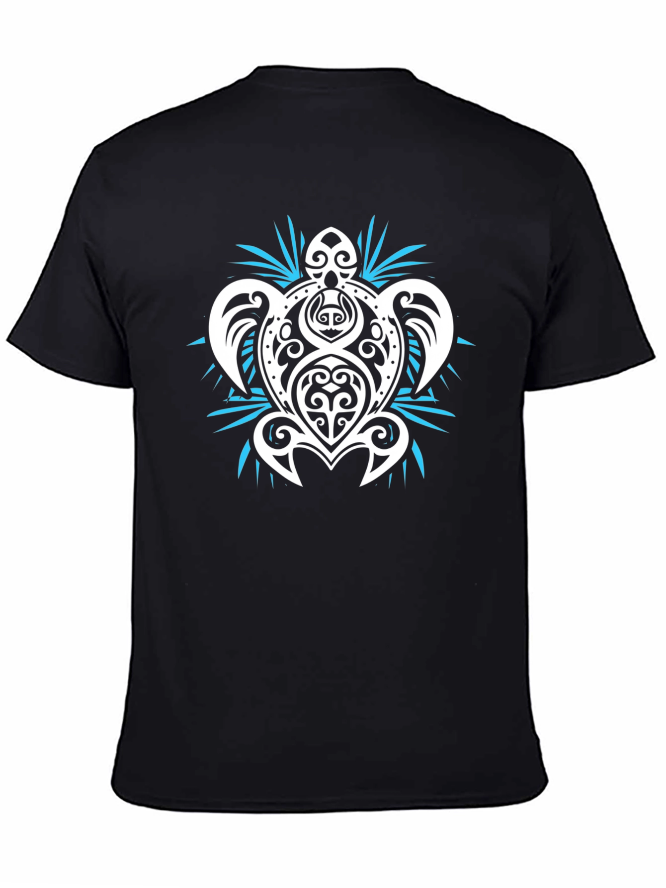 Tribal Turtle Graphic Tee - Black