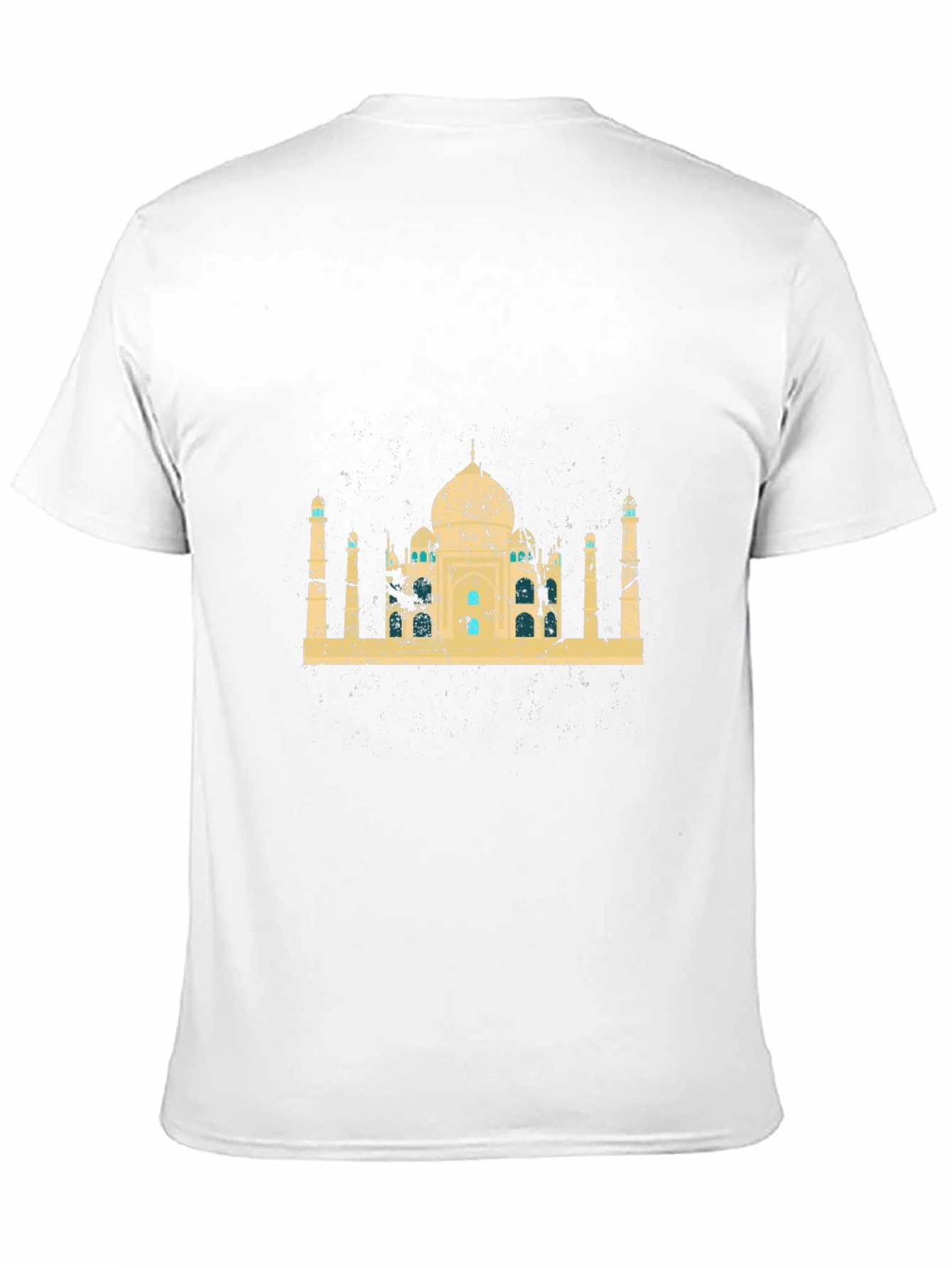 Taj Mahal Graphic Print Black T-Shirt