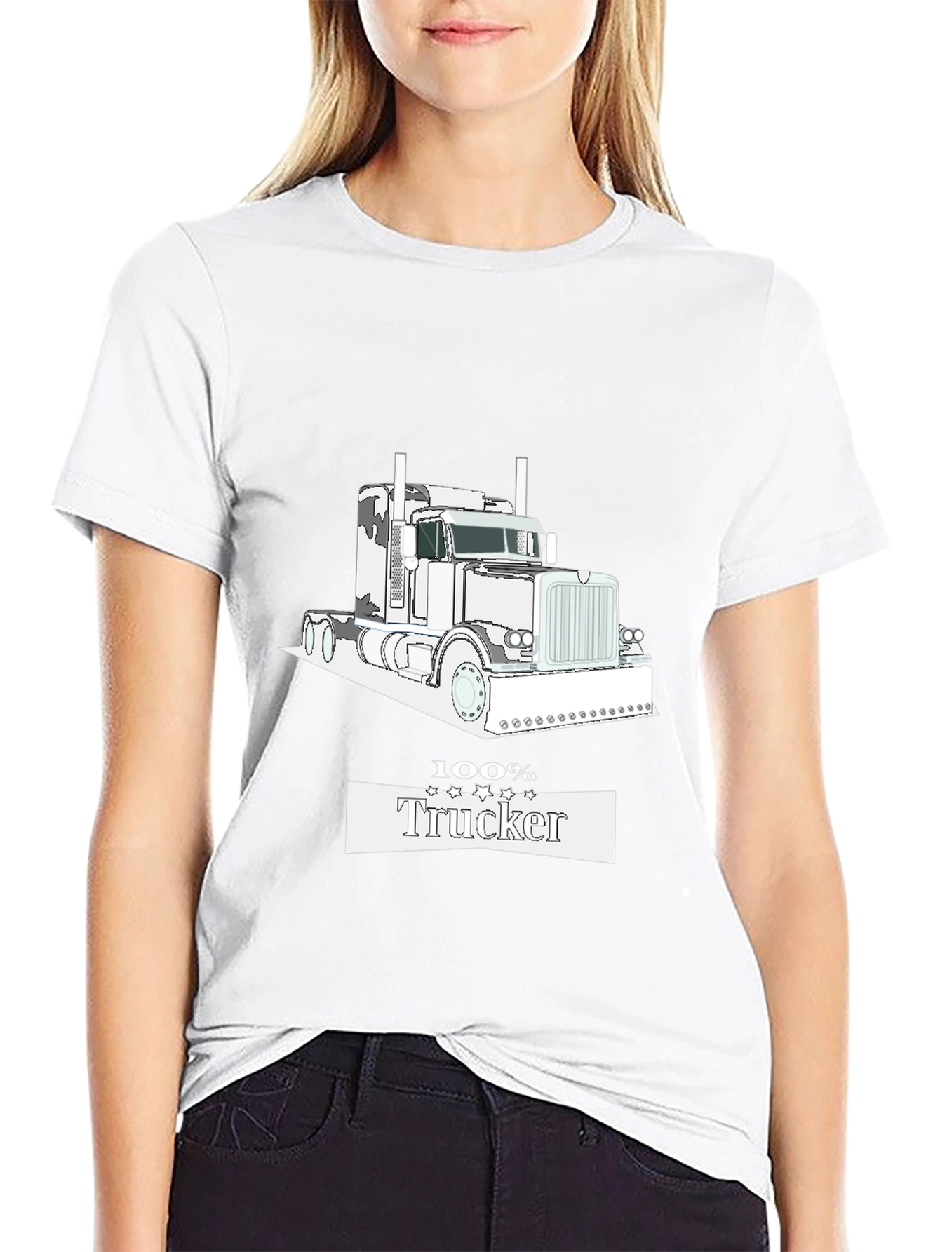100% Trucker Black T-Shirt