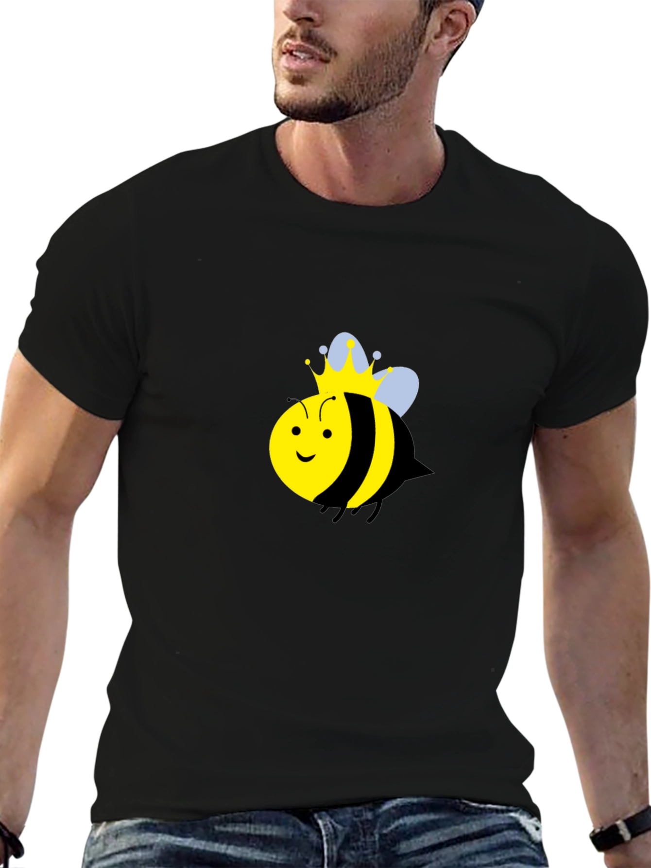 Queen Bee Graphic T-Shirt - Black Cotton Tee