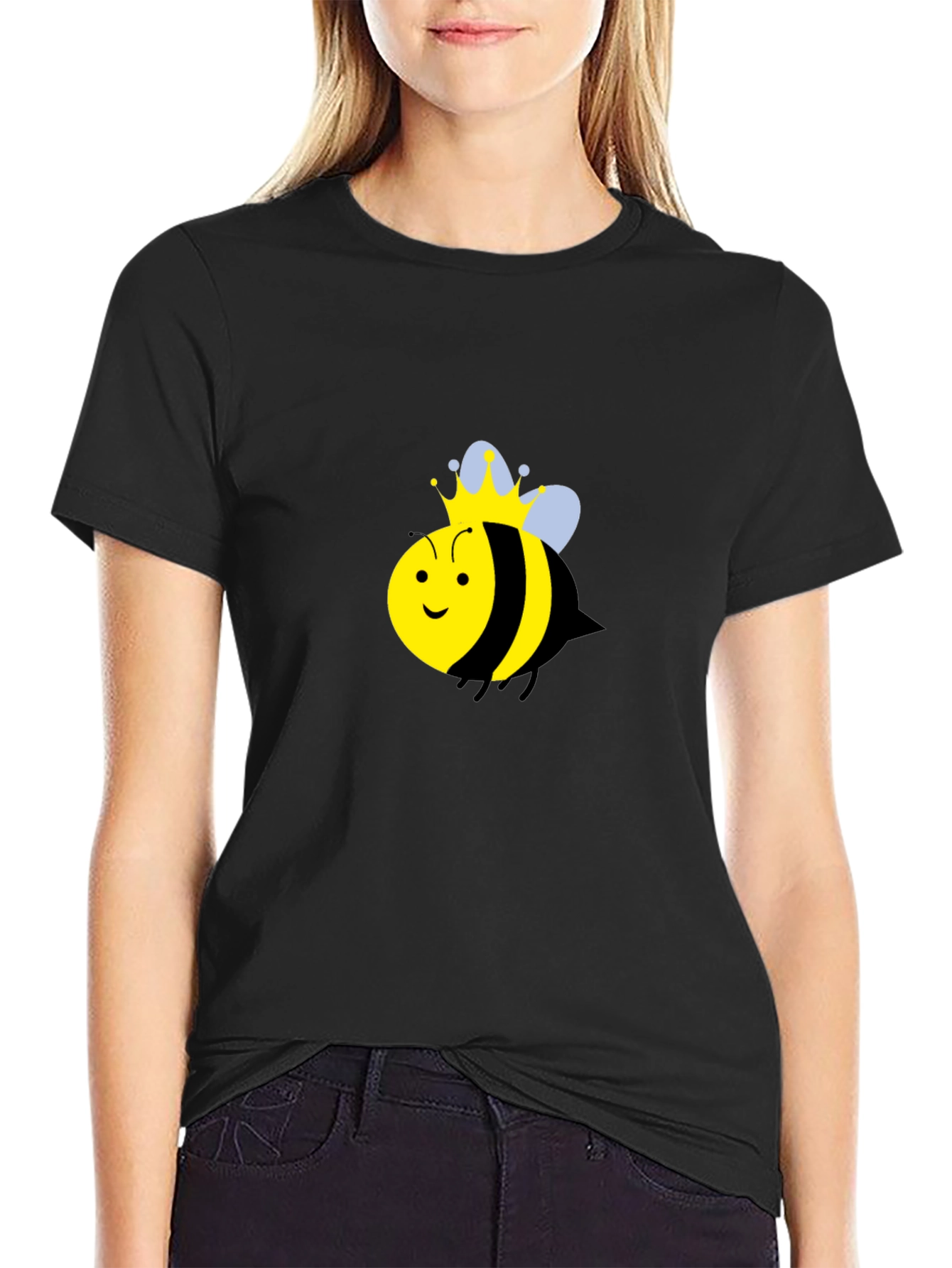 Queen Bee Graphic T-Shirt - Black Cotton Tee