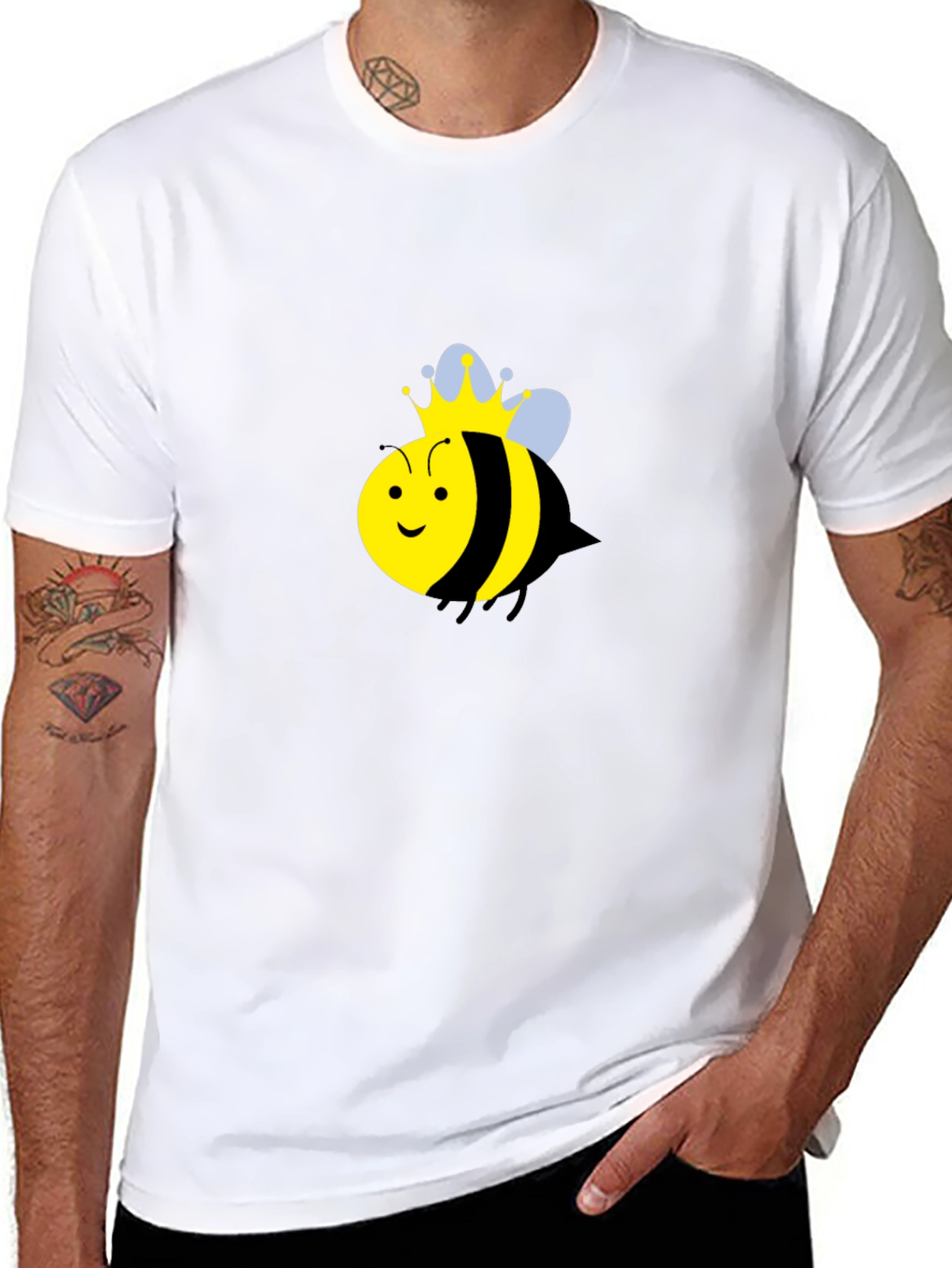 Queen Bee Graphic T-Shirt - Black Cotton Tee