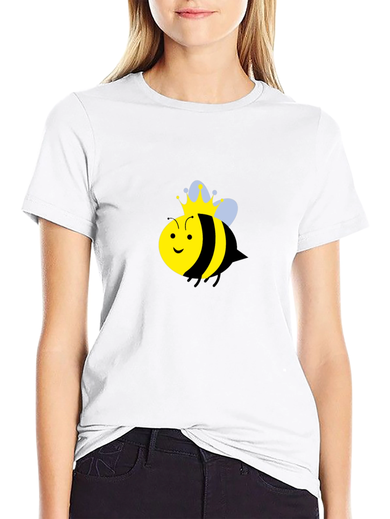 Queen Bee Graphic T-Shirt - Black Cotton Tee